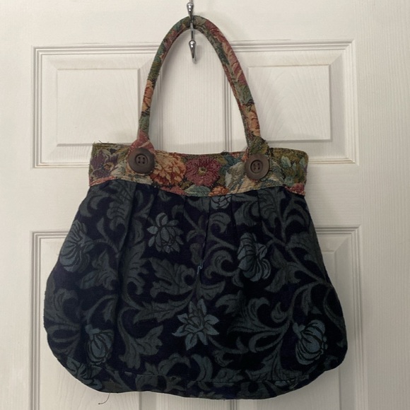 Handbags - Blue tapestry bag